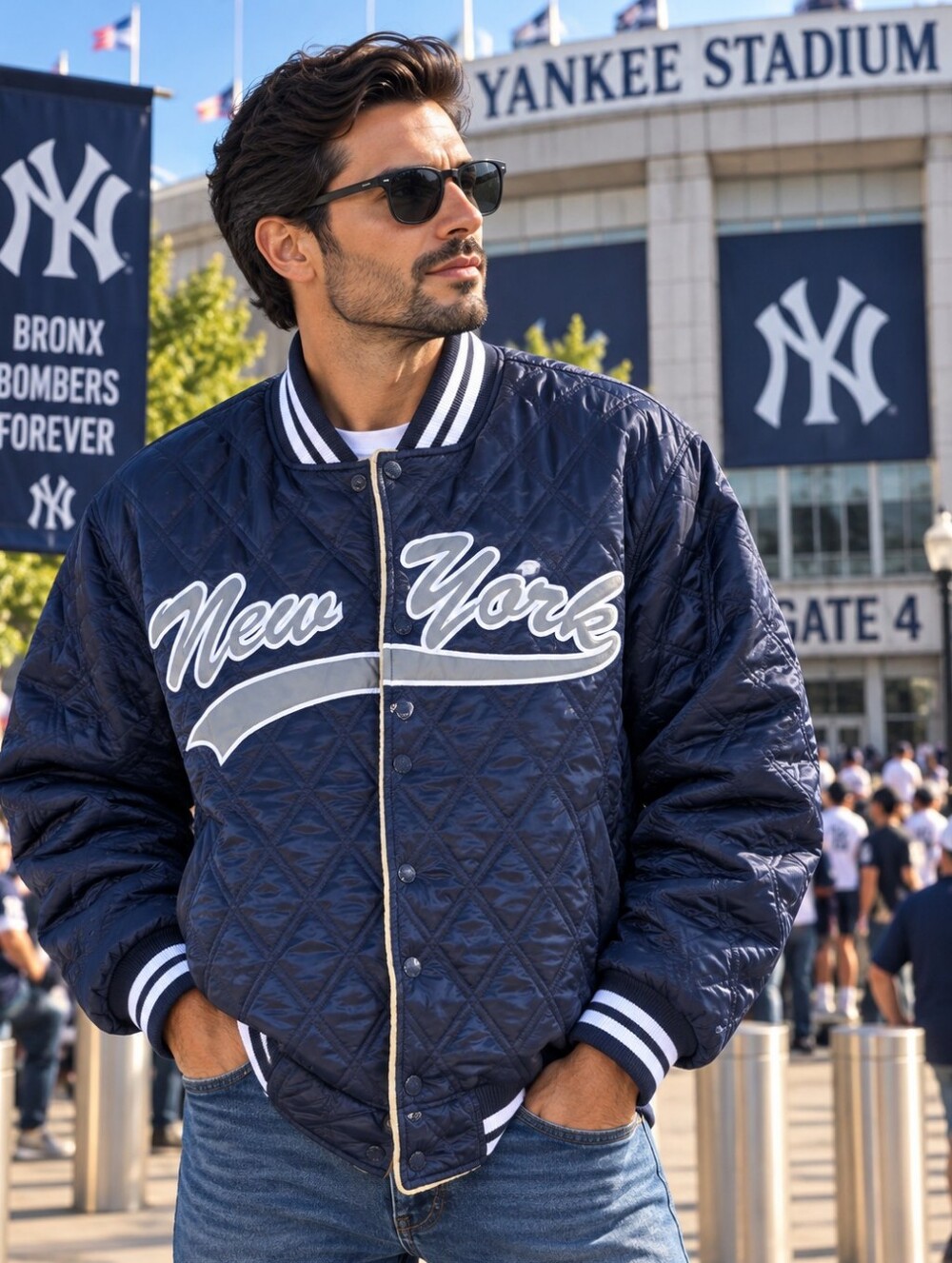 2 In 1 Vintage New York Yankees Reversible Jacket ⚾️